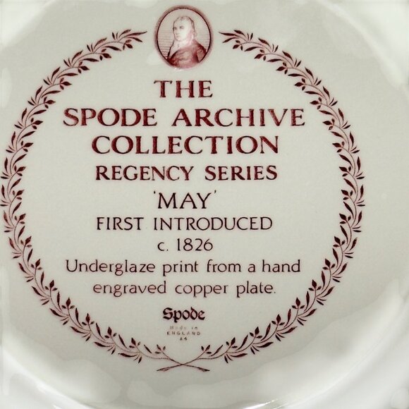Spode Archive Collection Regency Series "May" 10.75" Dinner Plate 1886 - Picture 8 of 10
